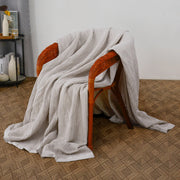 Eros Cotton Blanket FLAX